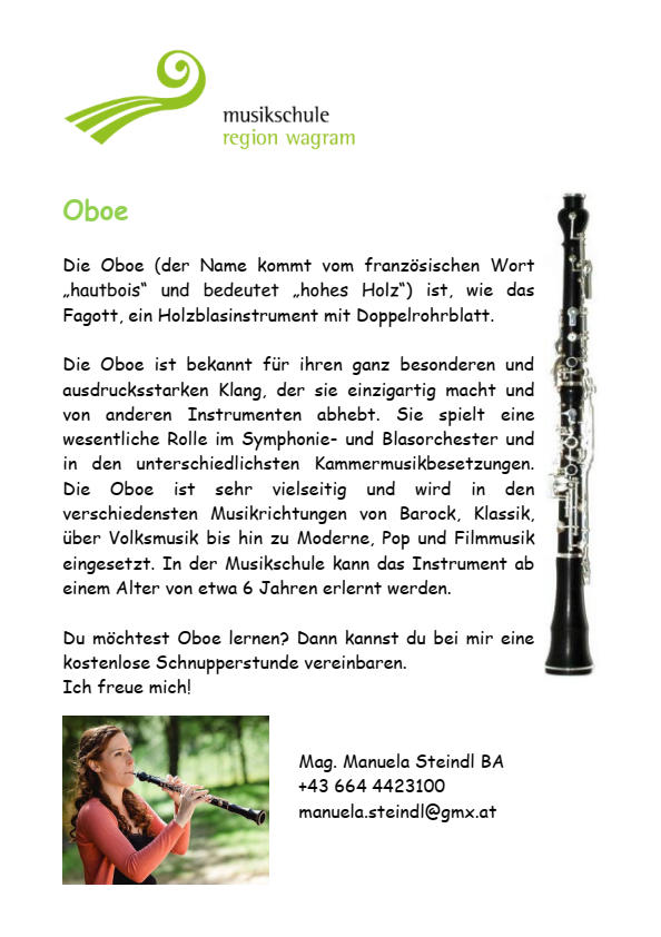 VS Werbung Oboe